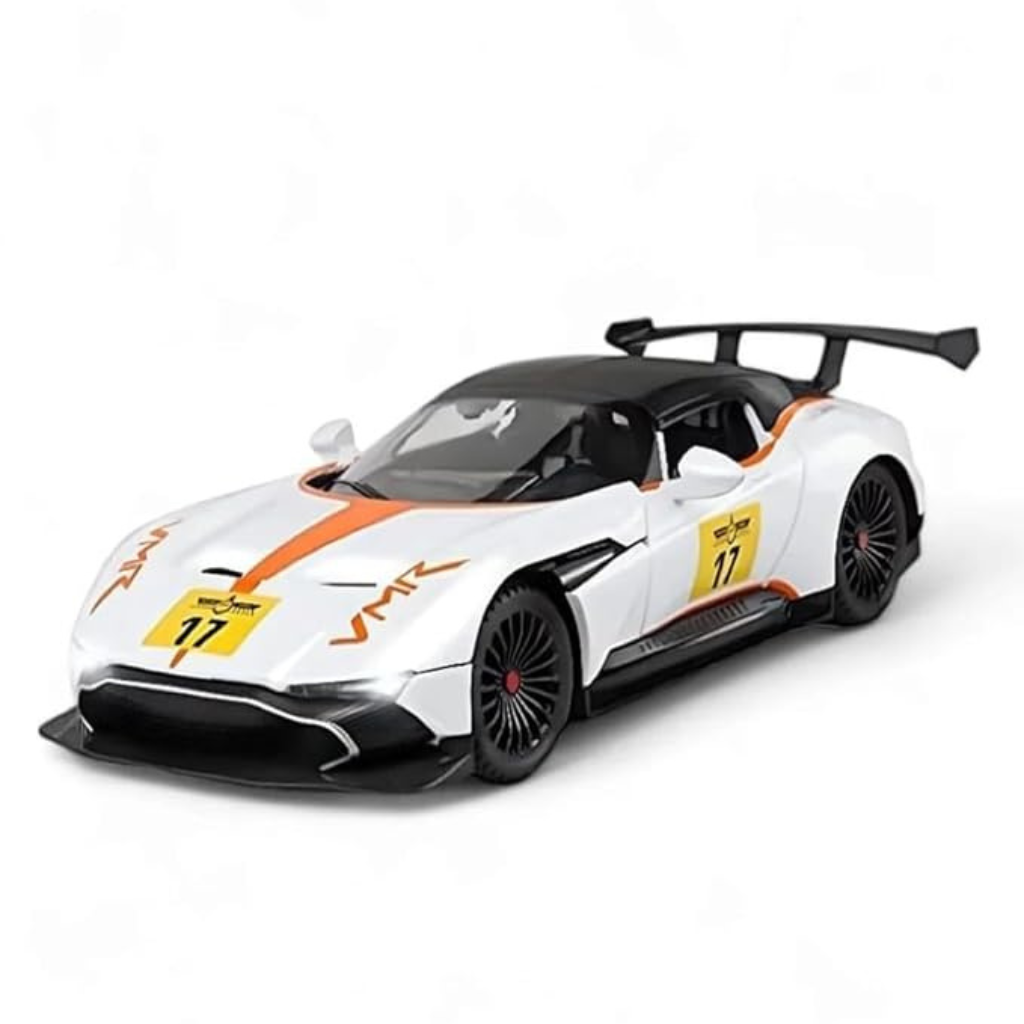 Nino's Aston Martin GT Die-Cast Car, 1:22 Scale, Pull Back with Lights & Music