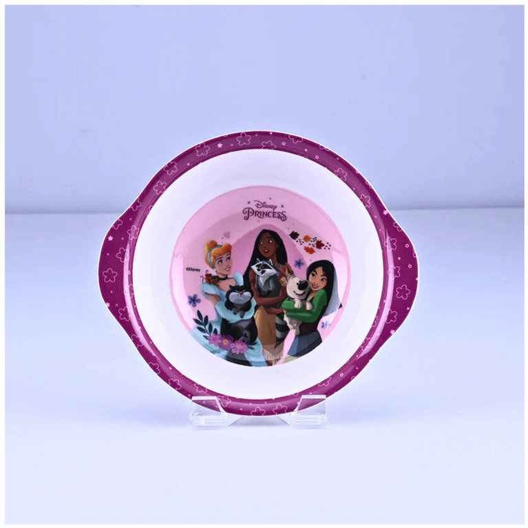 Servewell Princess Theme 3 Section Plate with Fork & Spoon Mug & Bowl- Multicolor