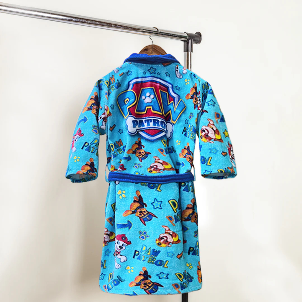 SASSON Paw Patrol Printed Cotton Bathrobe for Kids