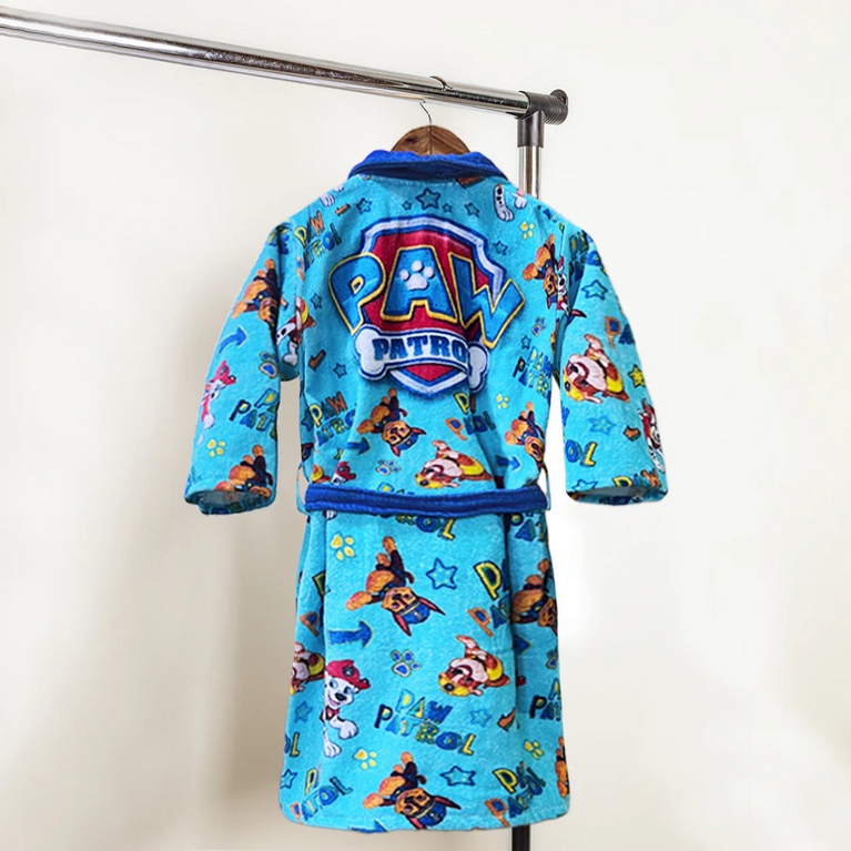 SASSON Paw Patrol Printed Cotton Bathrobe for Kids