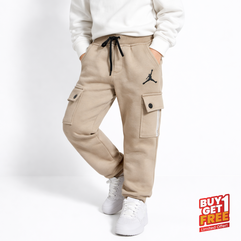 Kids' JD Active Winter Cargo Pants | Fleece-Insulated Sport Joggers