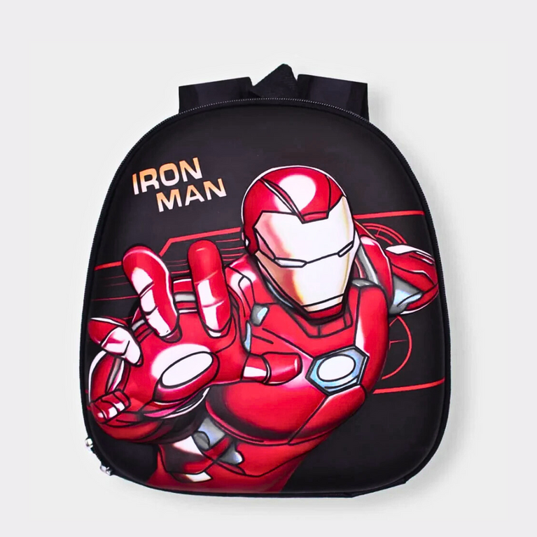 Ninos Kindergarten/preschool Iron Man canvas hardtop Kids School/Picnic Bag for Boys and Girls