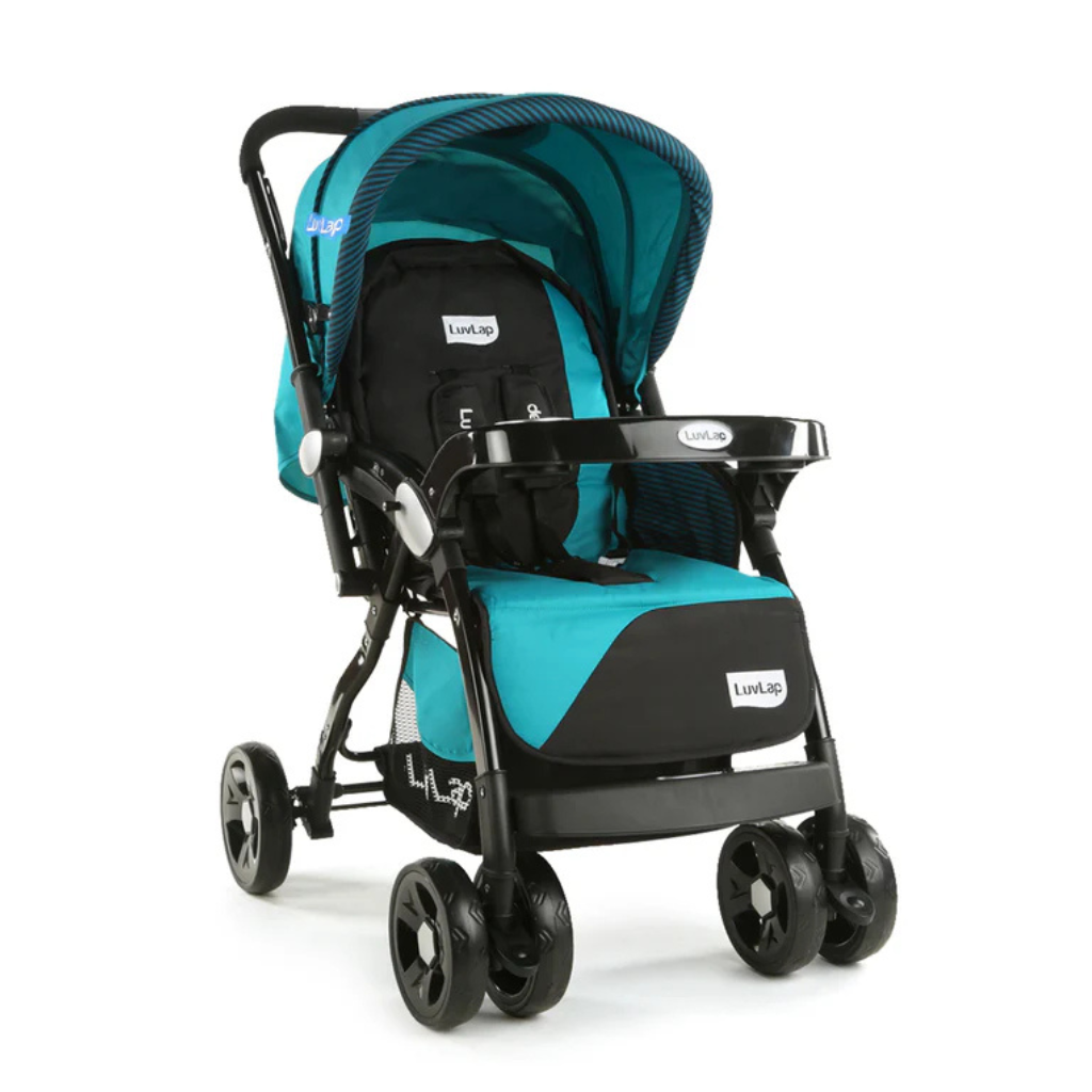 LuvLap-Galaxy Baby Stroller with 5-Point Safety Harness, Cushioned Seat, Multi-Level Recline, Easy Fold, Lightweight for 0-3 Years