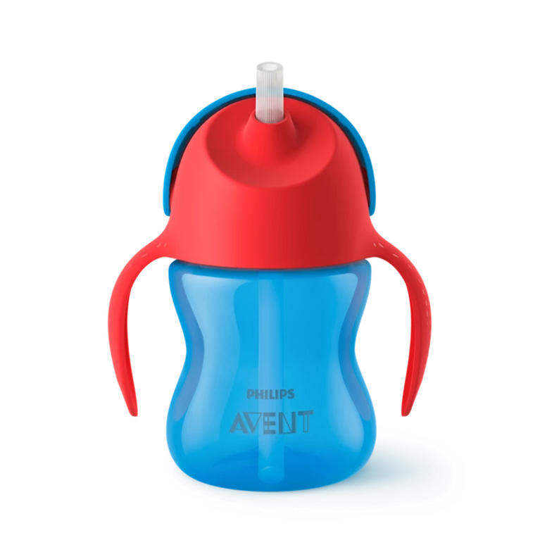 Avent Bendy Twin Handle Straw Cup I 9 M+ Plastic BPA Free - 200 ml (Color May Vary)