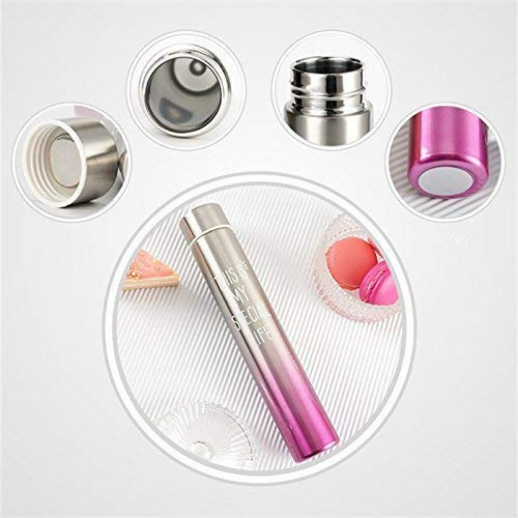 Mini Vacuum Insulated Thermosteel Bottle for Women, Stainless Steel, BPA Free, Rainbow, 310 ml /10oz Water Bottle