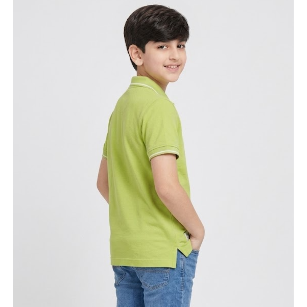 Ninos Kids Polo T-Shirt Half Sleeve Solid Color Cotton Casual Wear for Boys