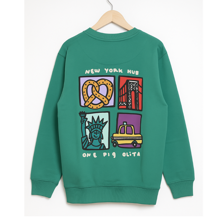 Doreme - Terry Knit Full Sleeves Sweatshirt with Graphics Print