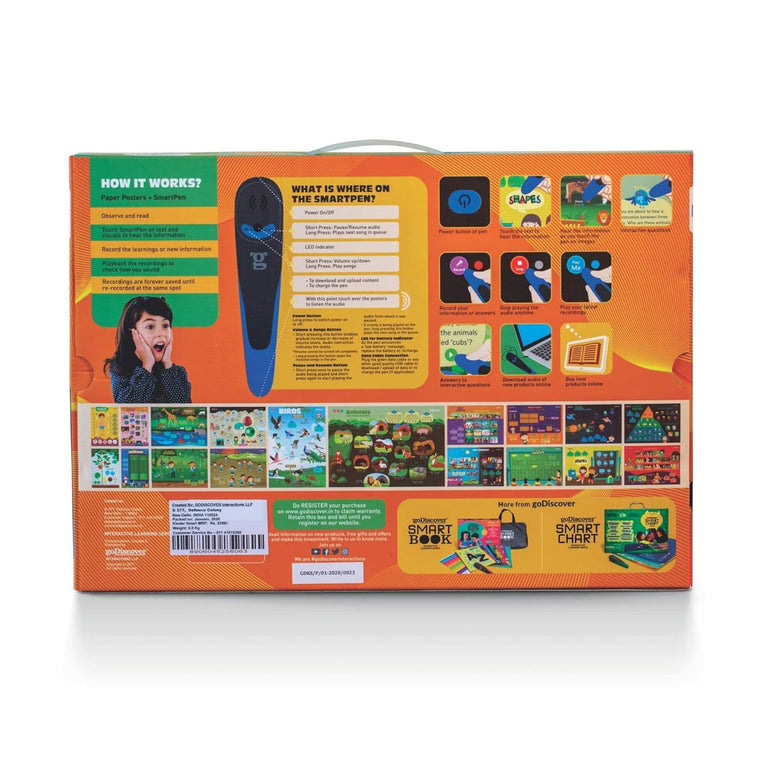 goDiscover- Kinder Smart Interactive Learning Series with Talking Pen(Set of 18) Activity & Learning Toys for Children