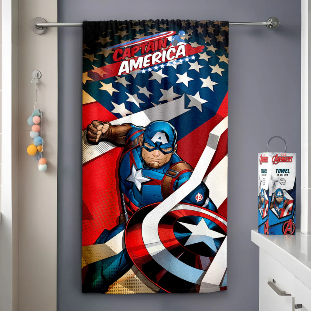 Sassoon - Captain America Theme printed Kids Bath towel