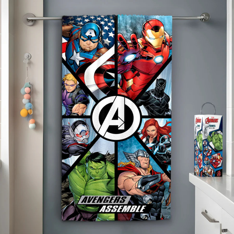 Sassoon -Avengers Theme printed Kids Bath towel