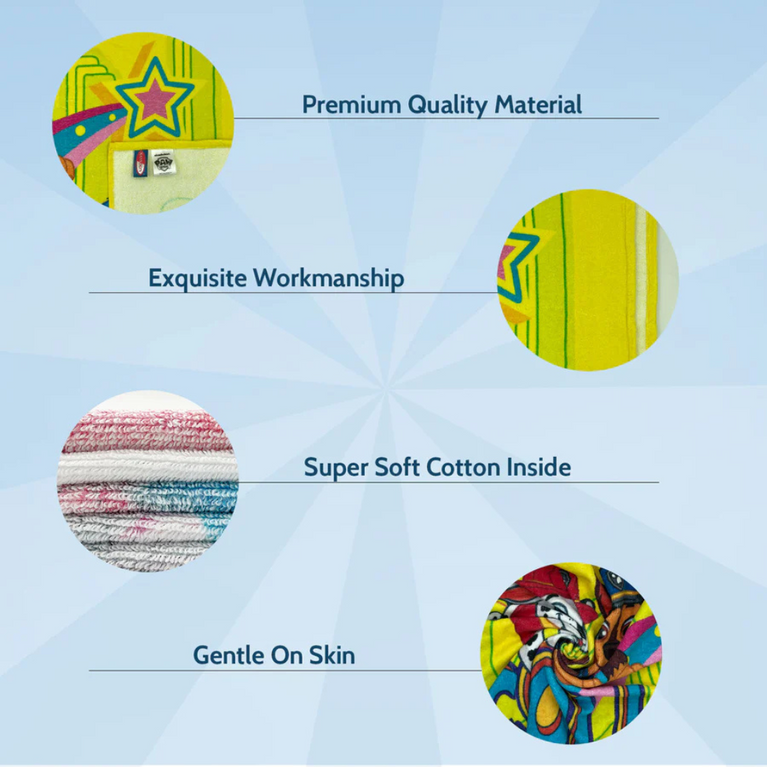 SASSOON Paw Patrol Kids Hooded Poncho Towel in 400 GSM