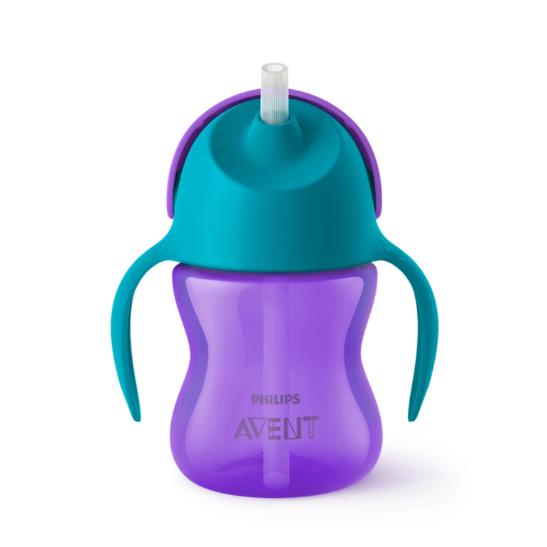 Avent Bendy Twin Handle Straw Cup I 9 M+ Plastic BPA Free - 200 ml (Color May Vary)