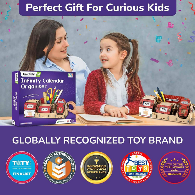 Smartivity DIY Infinity Calendar & Stationery Organizer | STEM Toy for Kids 8-14