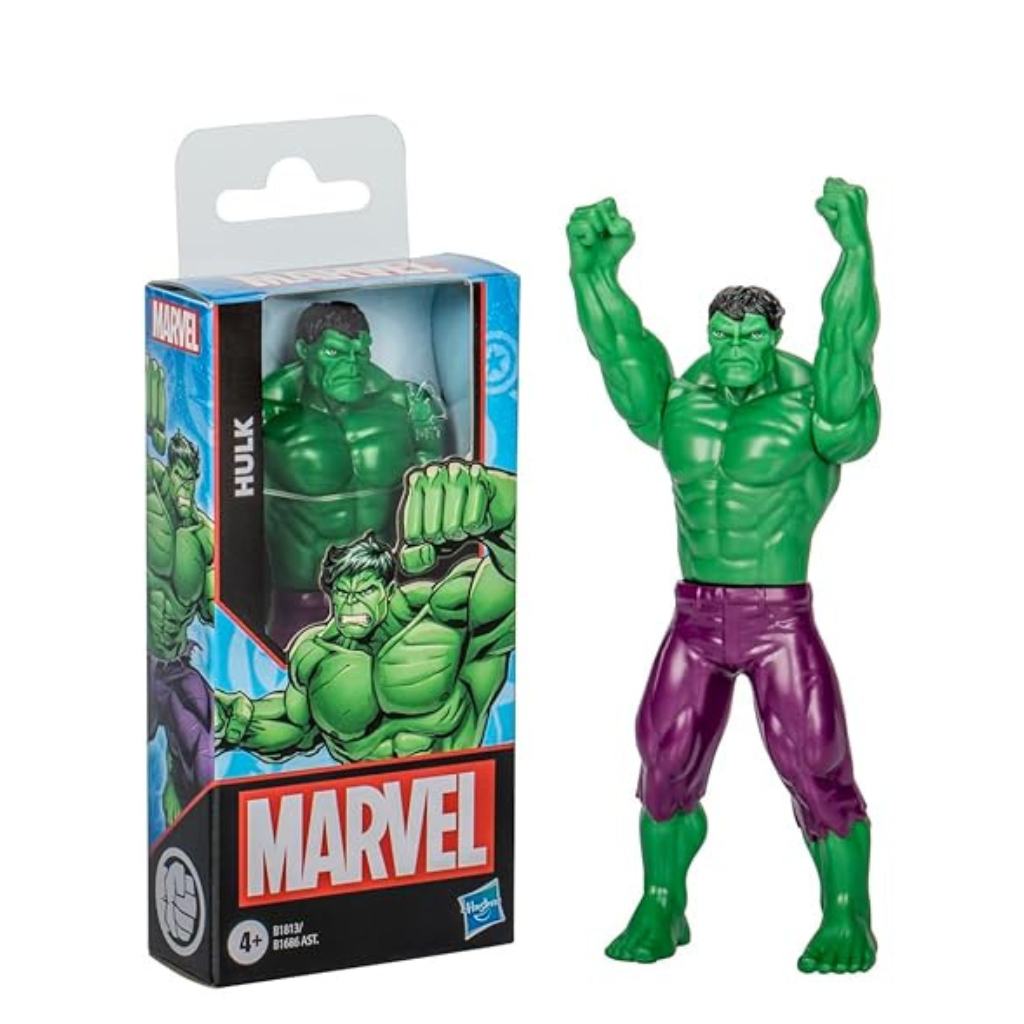 Marvel Hulk Action Figure, 6-Inch, Super Hero Toys and Figures for Kids Ages 4+