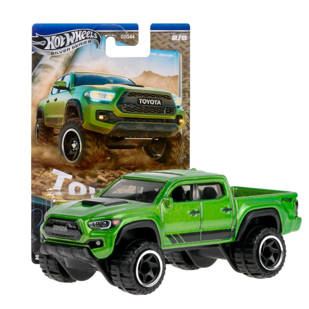 Hot Wheels Toyota Tacoma Off-Road Pickup Truck Die-Cast Toy Car – Silver Series Collectible