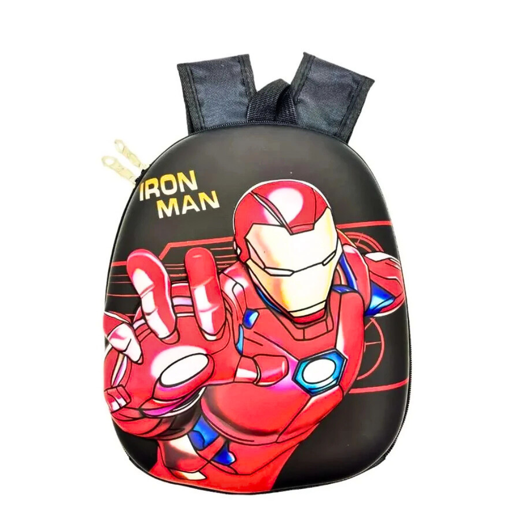 Ninos Kindergarten/preschool Iron Man canvas hardtop Kids School/Picnic Bag for Boys and Girls