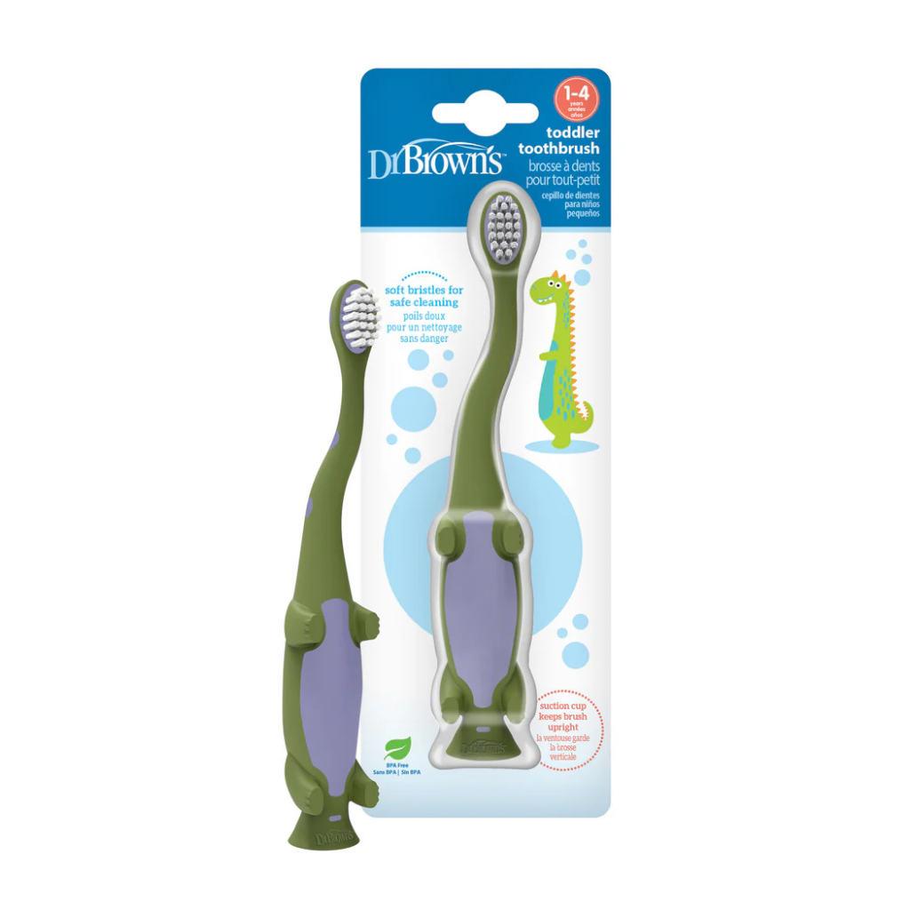 Dr. Brown's Toddler Toothbrush, Dinosaur, 1-Pack