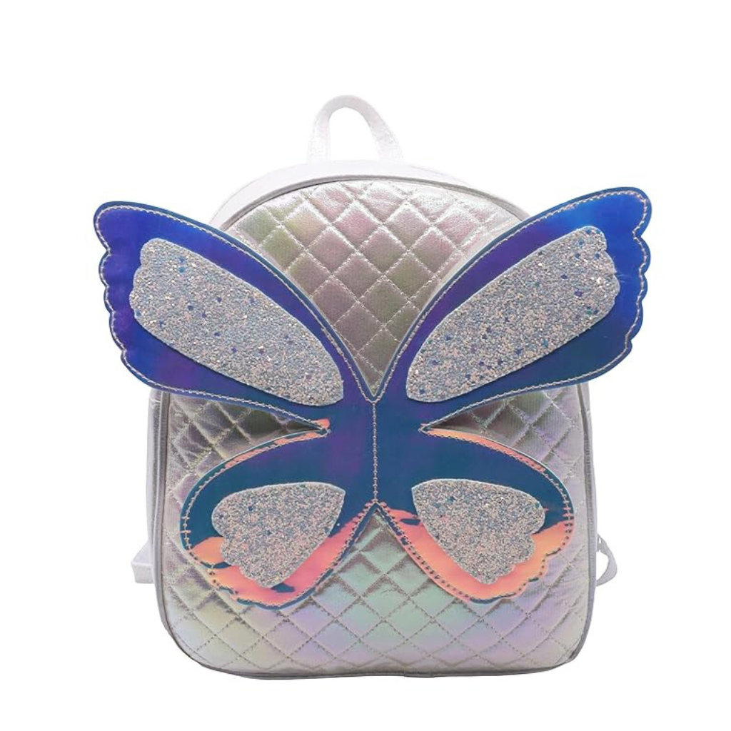 Fancy Butterfly Design Bag - Glitter Bag for Girls, Small Casual Backpack for Picnic Outdoor Travel Bags for Girls
