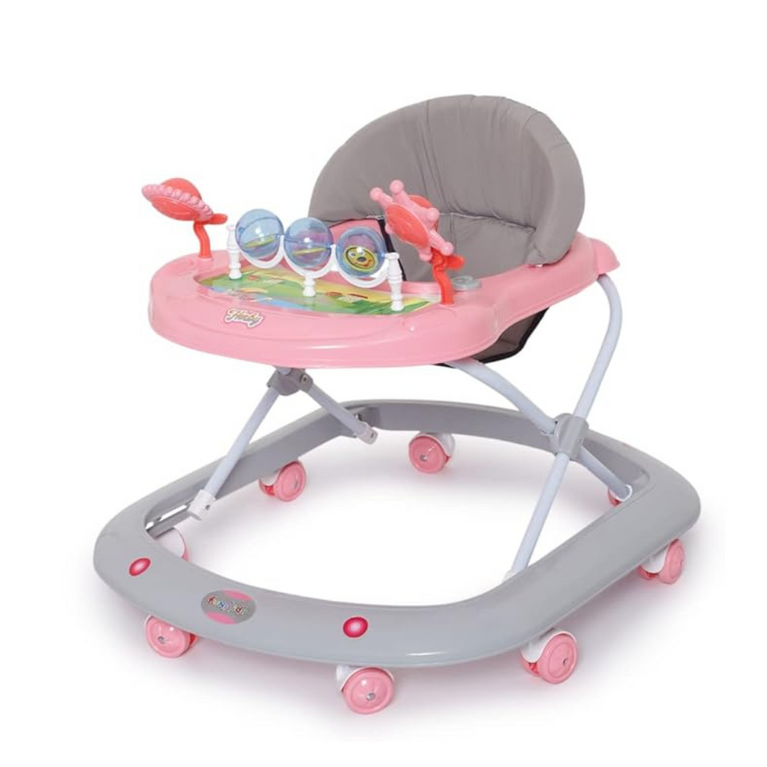 Funride Baby Walker Herby Foldable Activity Walker with Adjustable Height for Boys and Girls