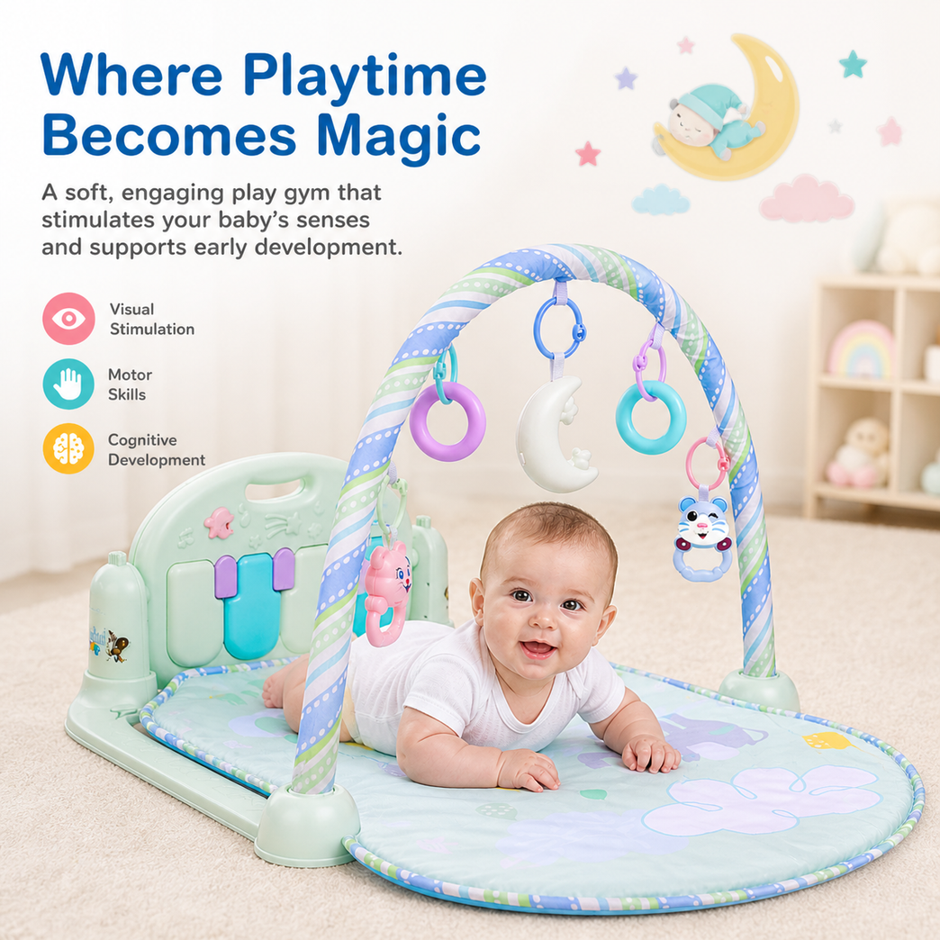 Steel bird-Harmony Baby Play Gym with Music & Activity Mat