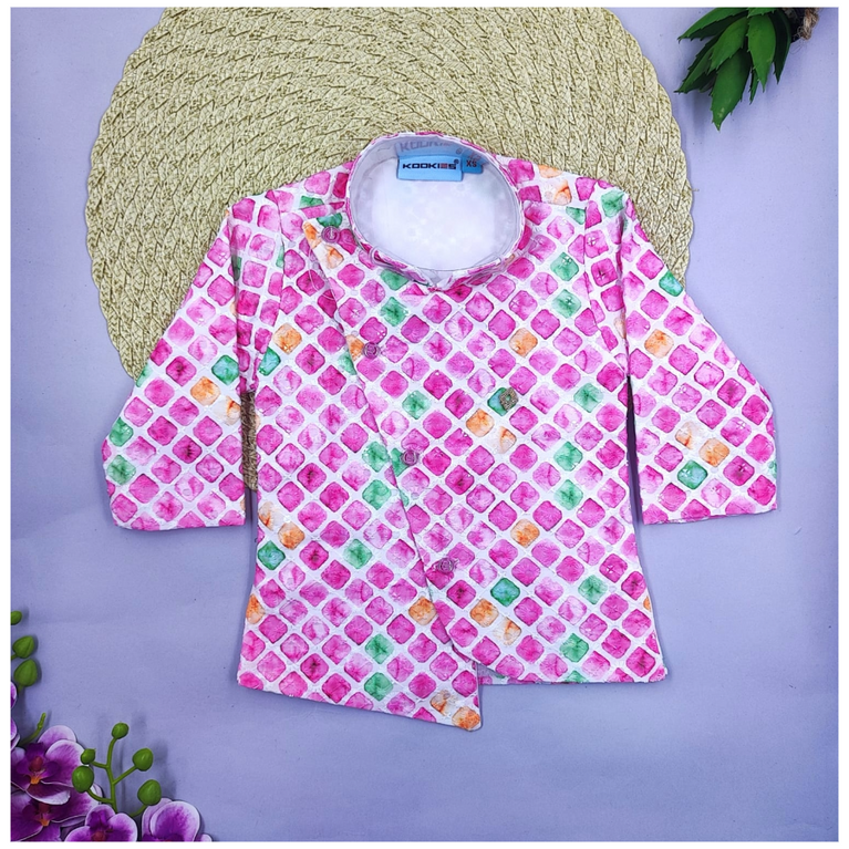 NINO'S - Boys Full Sleeves Printed Dhoti & Kurta Set