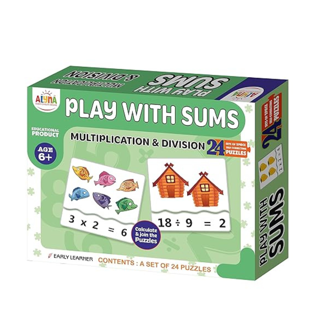 Alyna-Play With Sum Jigsaw Puzzle Multicolor Set of 24 Puzzles
