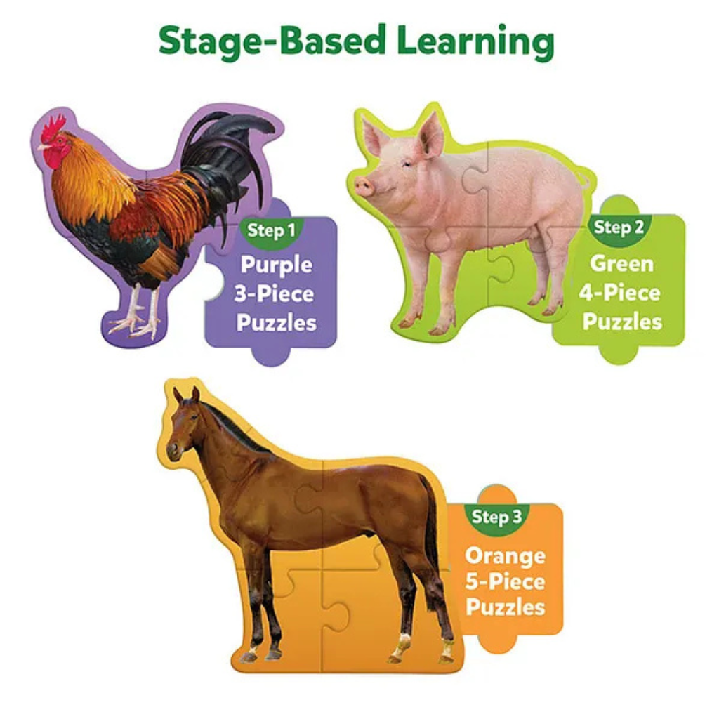 Skillmatics Step by Step Puzzle Farm Animal Jigsaw Puzzle - 40 Pieces