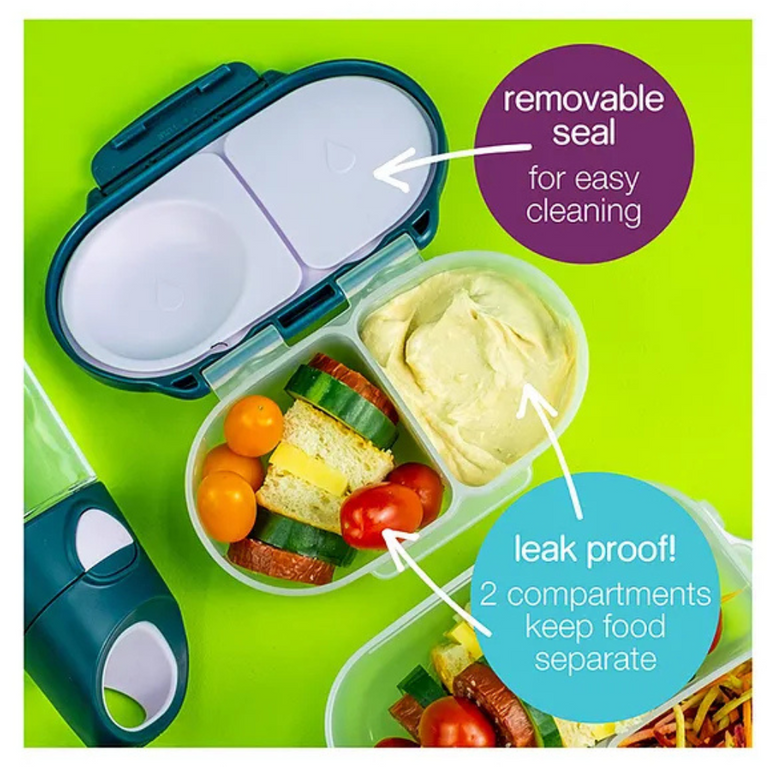 B .box Leak Proof 2 sections Snack box for Toddlers-Easy to Carry & BPA free