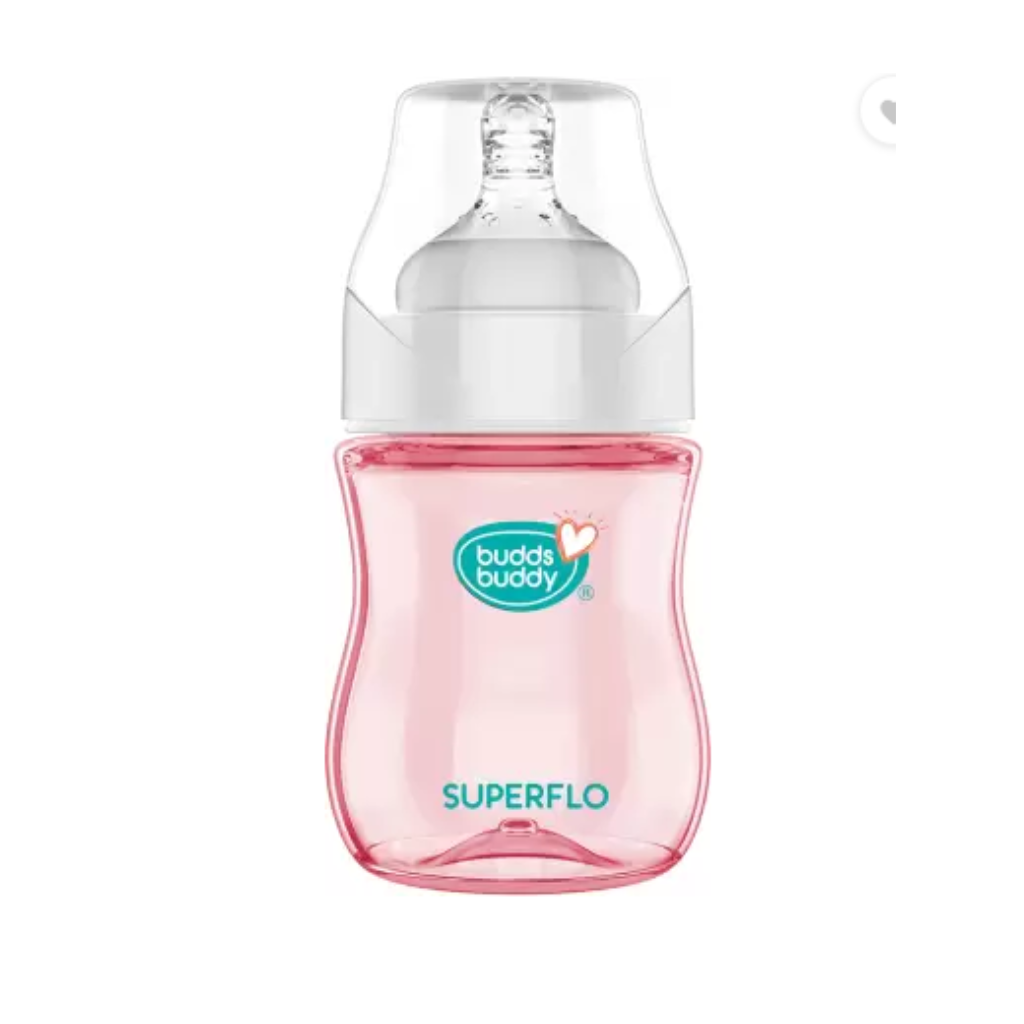 Buddsbuddy Anti-Colic Wide Neck Prius Feeding Bottle, 150ml, New Born