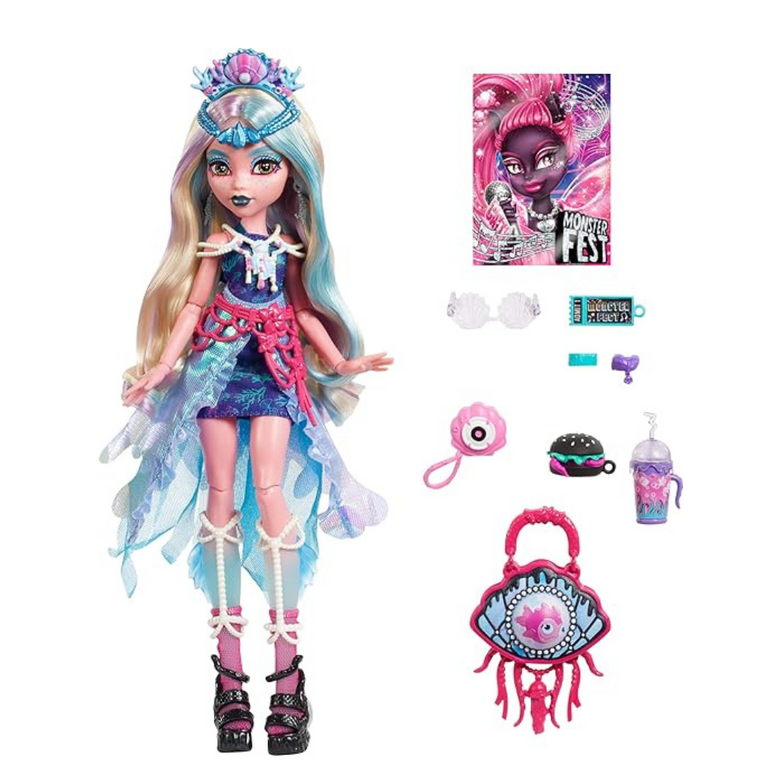 Barbie Monster High „Lagoona Blue Doll with Glam Monster Festival”