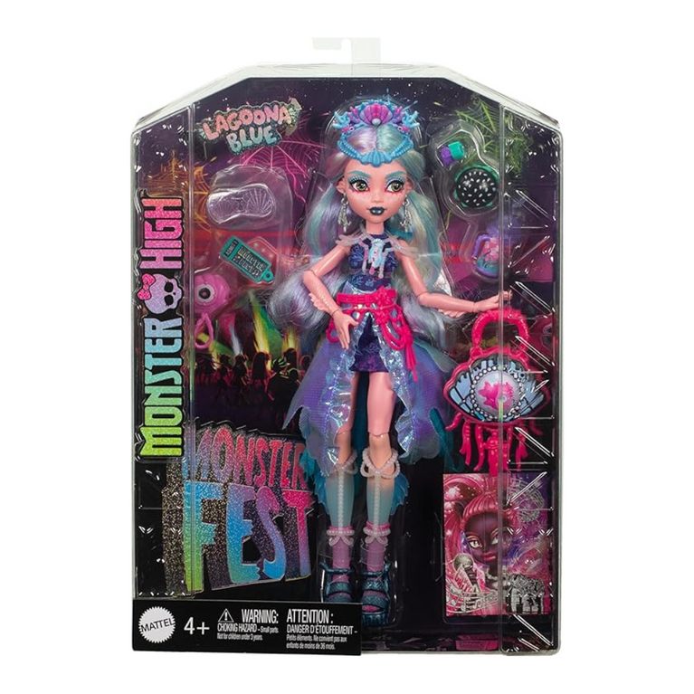 Barbie Monster High „Lagoona Blue Doll with Glam Monster Festival”