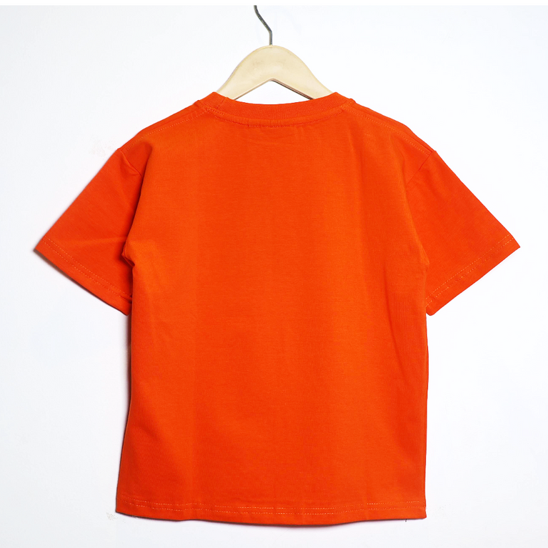 HBOSS- Kids Cotton Knit Half Sleeves Crew Neck T-Shirt with Boss Text Print , 2-11 years