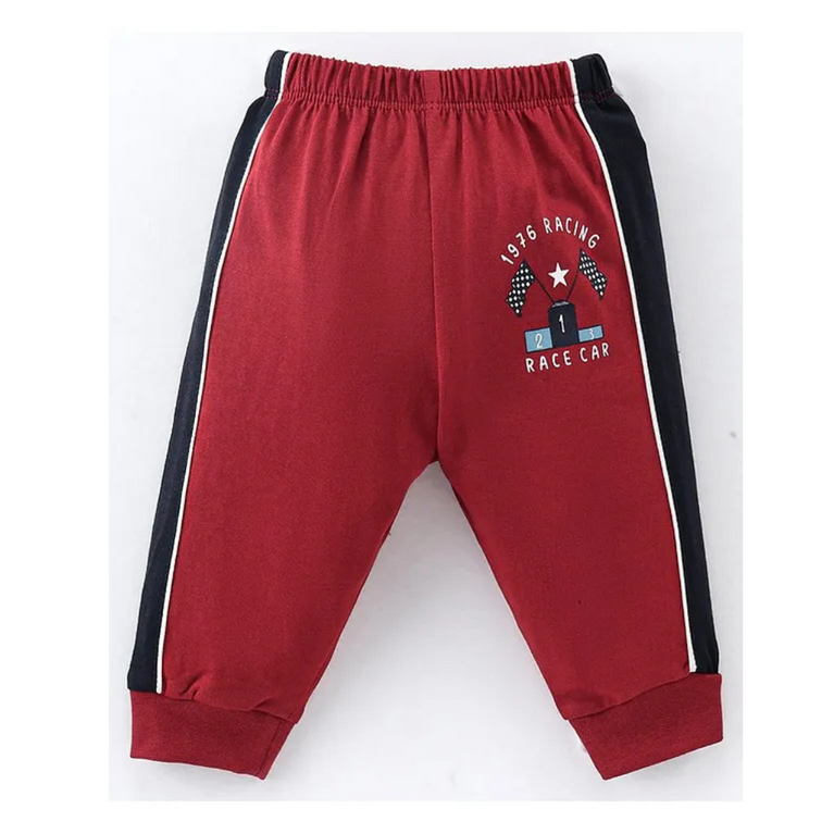 CUCUMBER Sinker Knit Full Sleeves Front Open Night Suit with Character Print