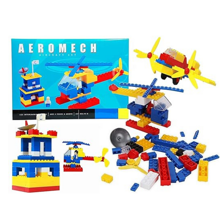 Aeromech Creative Imaginative Interlocking constructive Building Blocks Aircraft Game