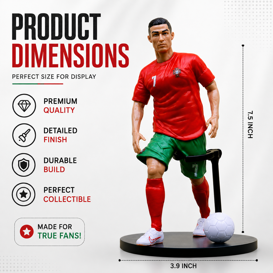 Cristiano Ronaldo| Football Legend Collectible PVC Action Figure with Display Stand