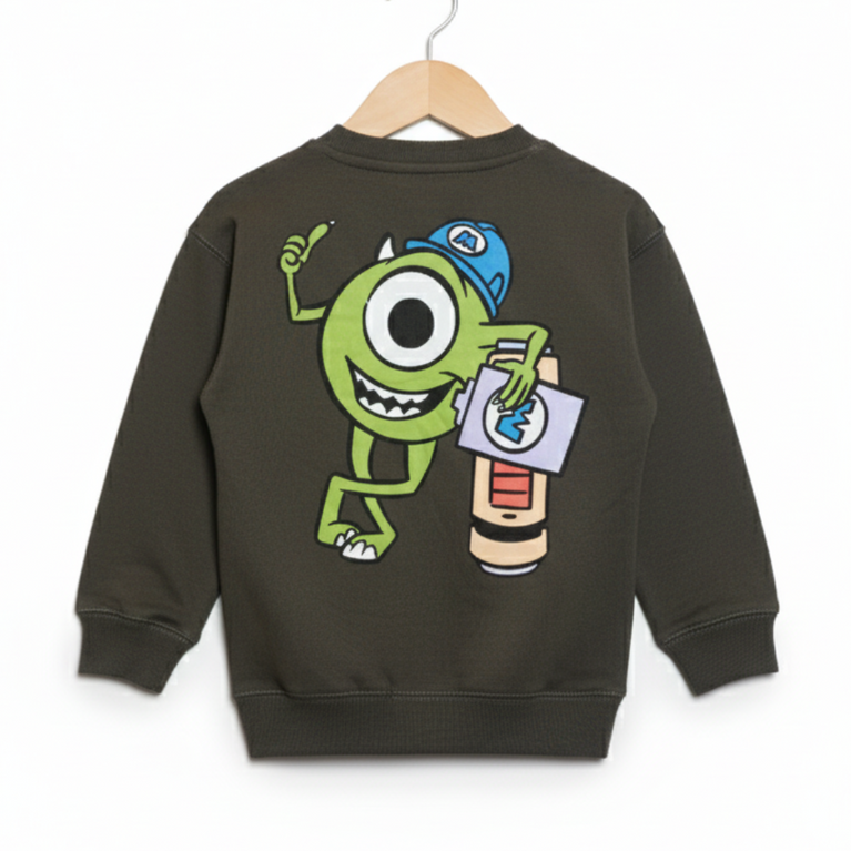 Doreme-Terry Knit Full Sleeves Mike Wazowski, from Disney Pixar's Monsters Sweatshirt