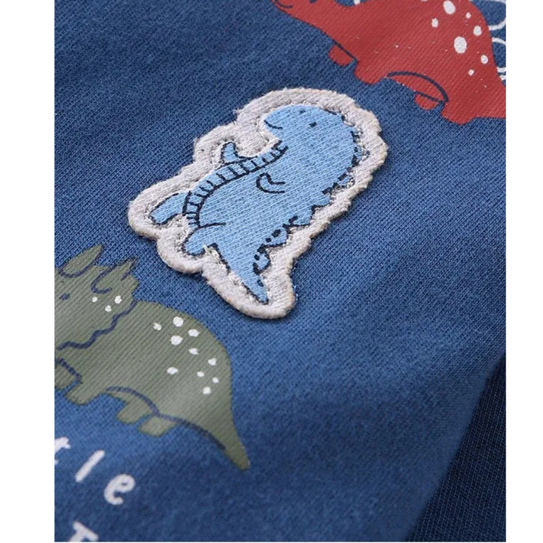 Boys Dinosaur Print Cotton T-shirt and Joggers Set