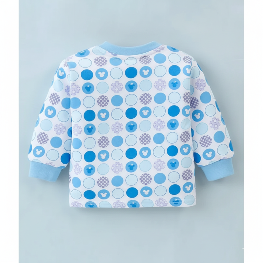 Doreme- Terry Knit Full Sleeves Winter Night Suit Padded Set With Abstract Print