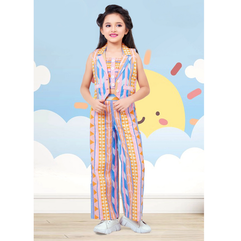 Kitten's-Top & Palazzo set with jacket