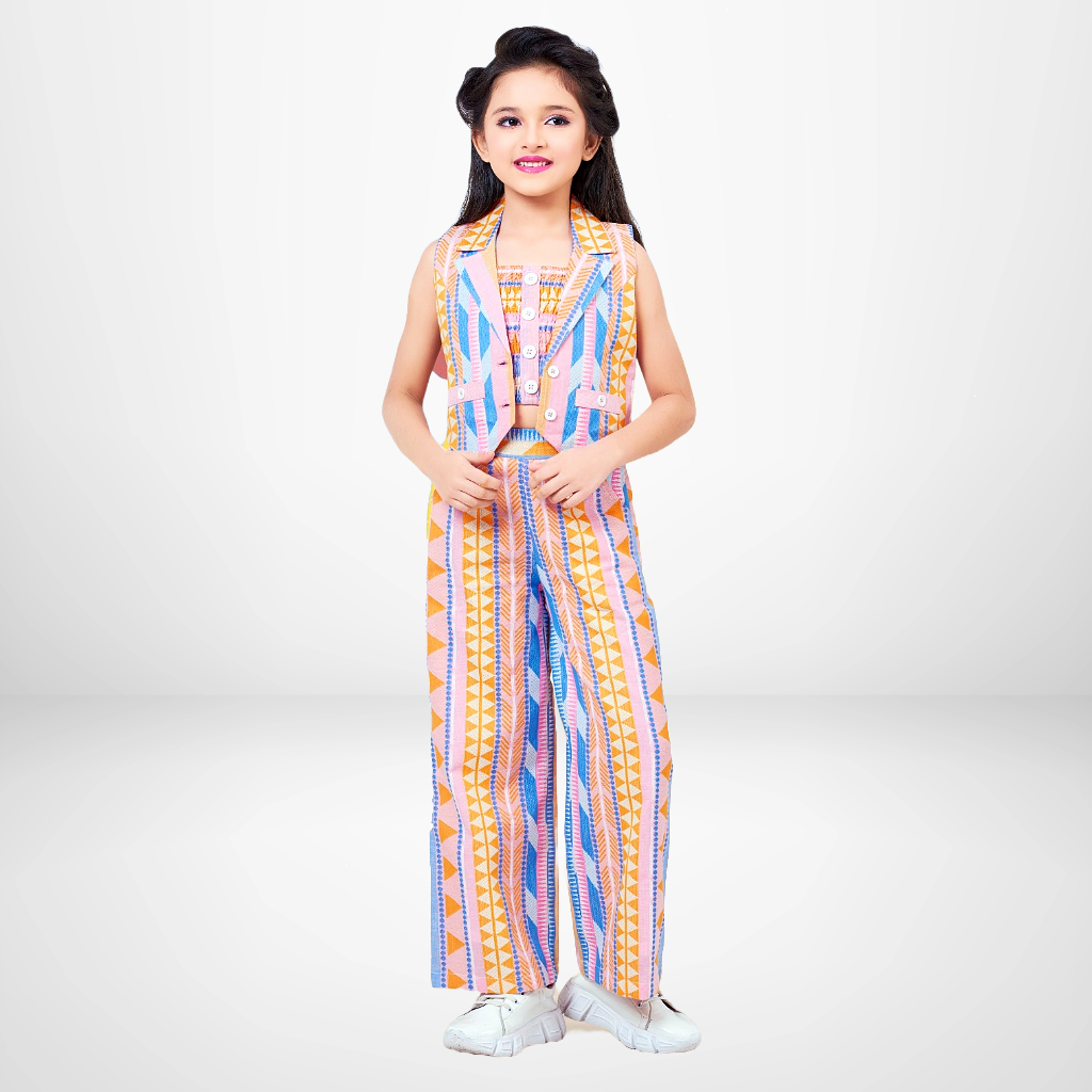 Kitten's-Top & Palazzo set with jacket