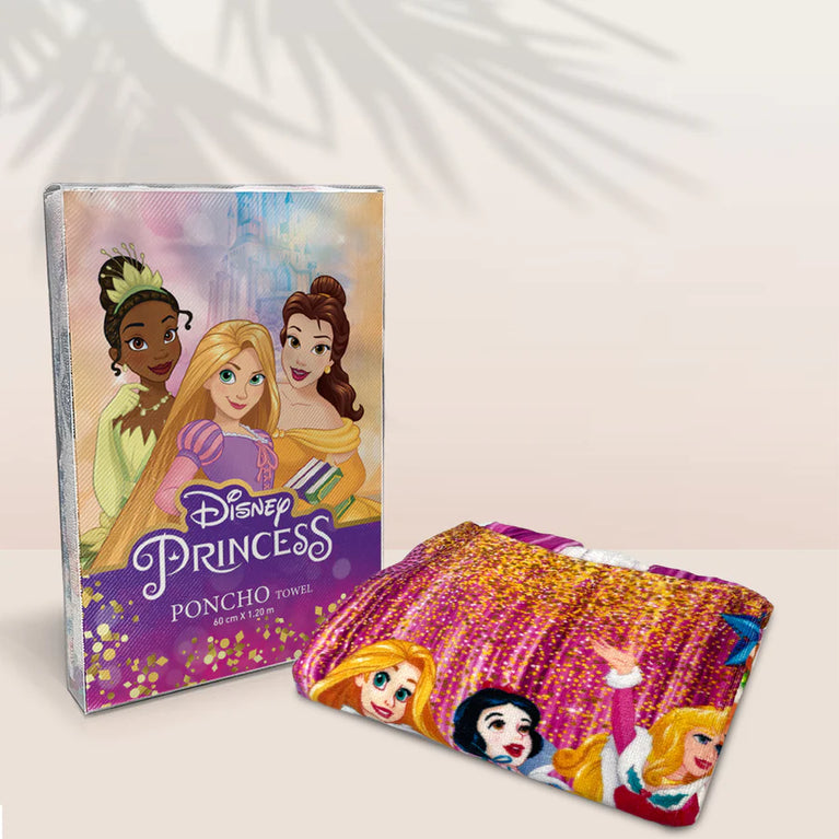 SASSOON Disney Princess Kids Hooded Poncho in 400 GSM