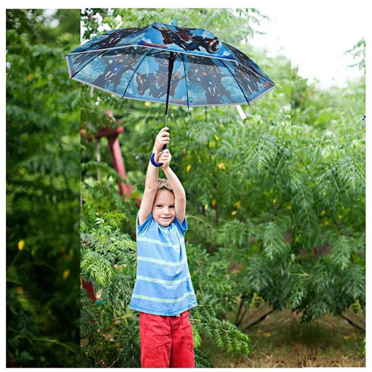 Ninos Superhero Umbrella Design For Kids- Blue (Design May Vary)