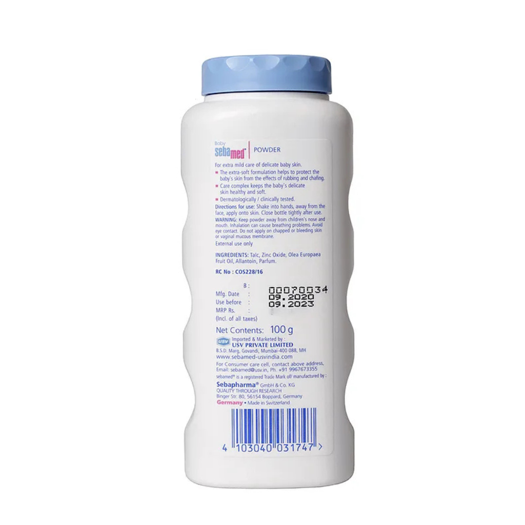 Sebamed Baby Powder For Delicate Skin With Olive Oil 100gm