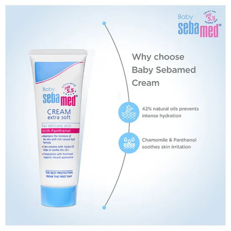 Sebamed Baby Cream Extra Soft|pH 5.5|Ideal for Dry Skin|50 ml