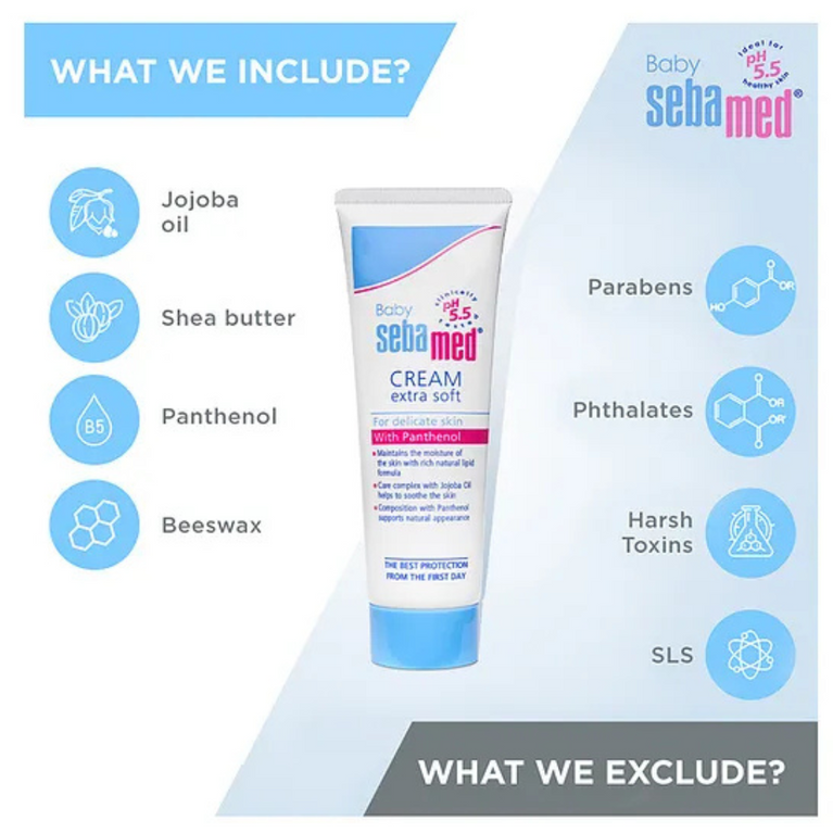 Sebamed Baby Cream Extra Soft|pH 5.5|Ideal for Dry Skin|50 ml