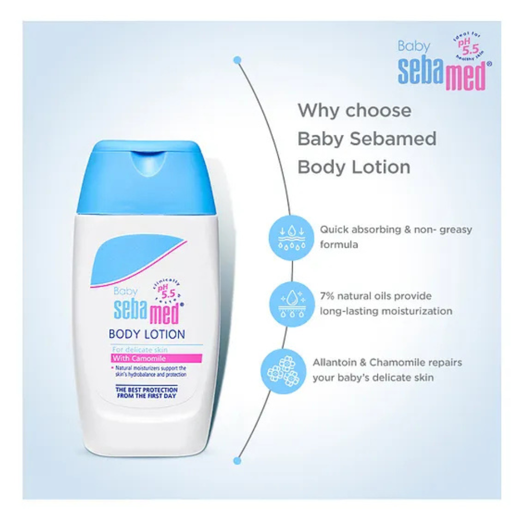Sebamed Baby Body Lotion PH 5.5 Long lasting moisturiser ,Quickly absorbed-50 ml