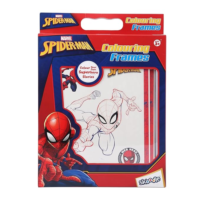 SKOODLE-Spider Marvel Spiderman Colouring Frames for Kids