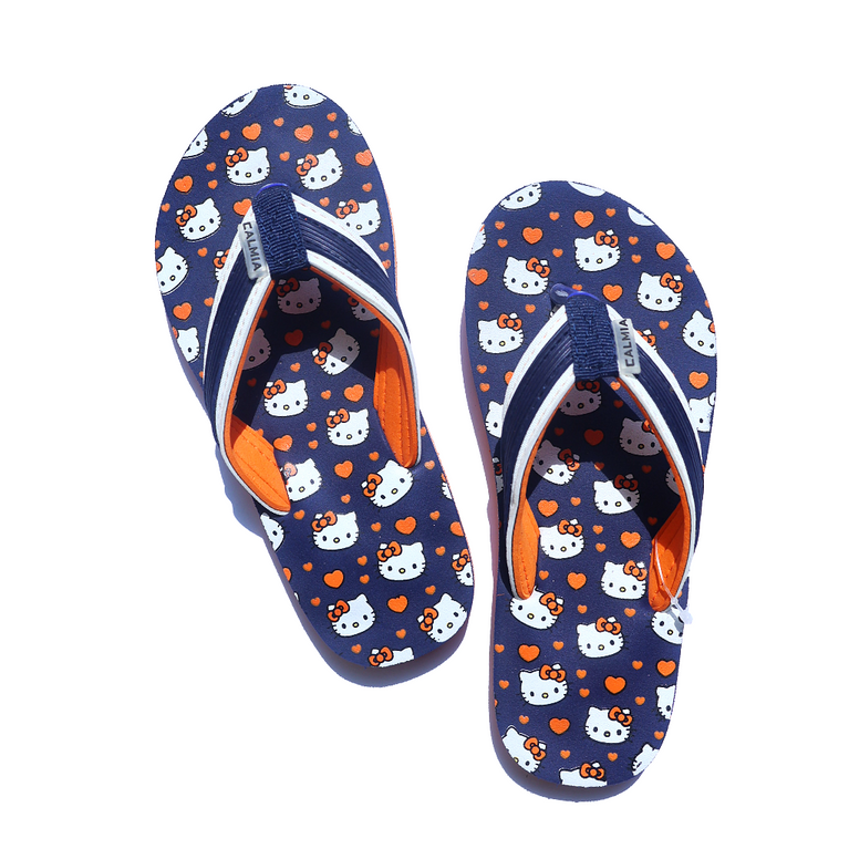 Cute Walk By Calmia Slip On Flip Flops with Cute Kitty Print