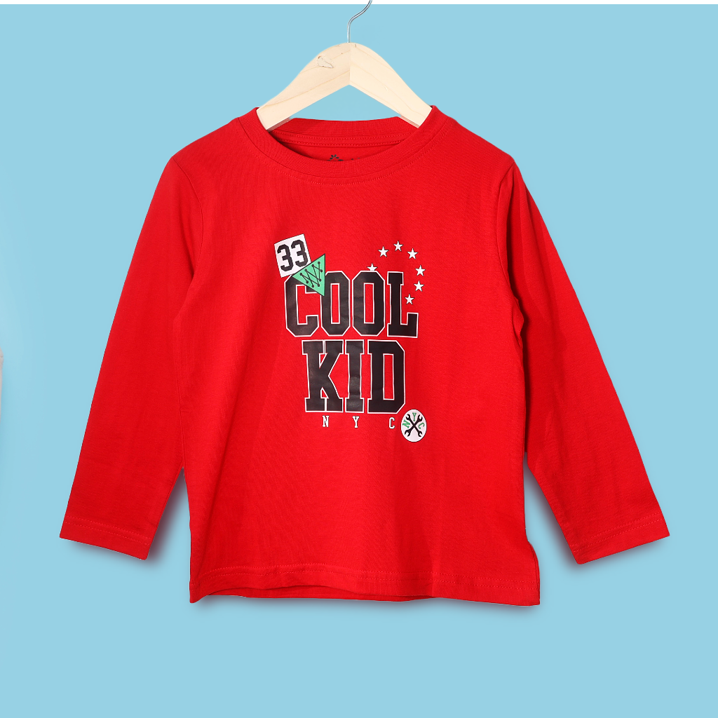 Nino's Full Sleeve T-shirt and pant set with cool kid text print