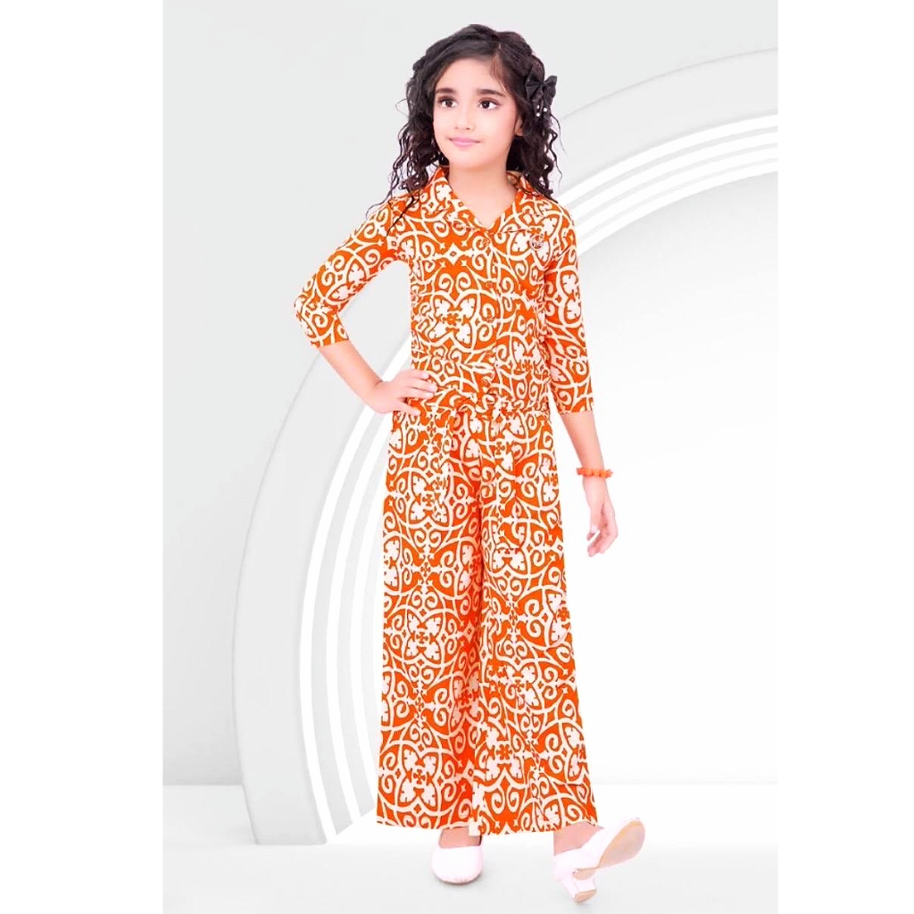 Ninos Girl's Co-Ord Set With Coordinating Sequin all over Printed Fit and Flare Dress